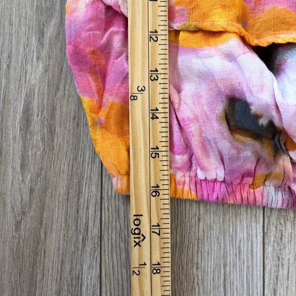Torrid Multi Watercolor Tie-Dye Off-Shoulder Ruffled Neckline Top Size 2X Boho - Picture 9 of 11